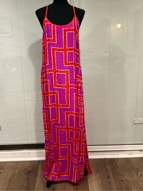 Alice & Trixie Pink and Red Geometric Maxi Dress